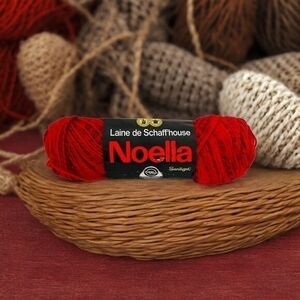 Vintage Schaffhauser Noella Red Virgin Wool Mix Knitting Yarn NWT